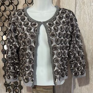 Boden Silver Sequin Women's Cardigan